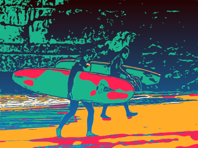 Abstract Surfers clipart