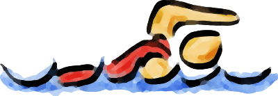 Abstract swimmer clipart