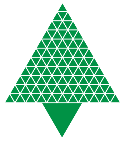 Abstract Triangular Christmas Tree Green clipart