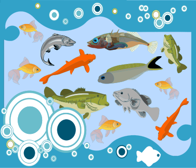 Abstract Underwater Scene clipart
