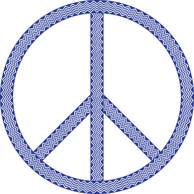 Abstract Waves Peace Sign clipart