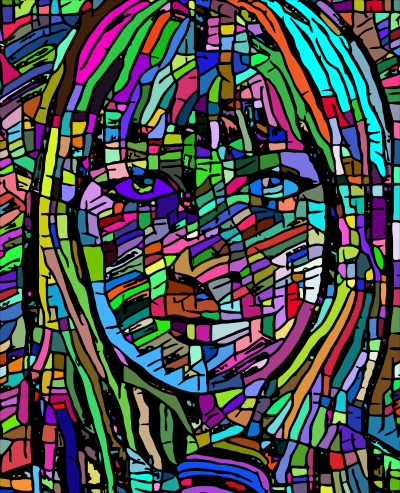 Abstract Womans Face By elizavella Colorful clipart