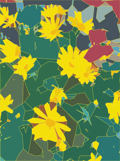 Abstract Yellow Flowers clipart