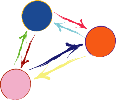 Abstracted group interaction (1) clipart