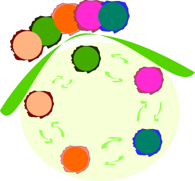 Abstracted team mindfulness clipart