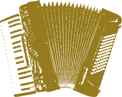 Accordion without Flli. Alessandrini, reduced complexity clipart
