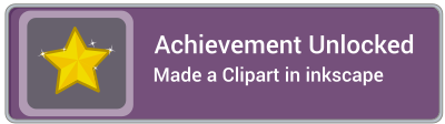 Achievement unlocked icon game with frame clipart