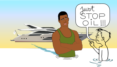 ACTIVIST " JUST STOP OIL " clipart