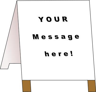 Ad board (w/ text) clipart