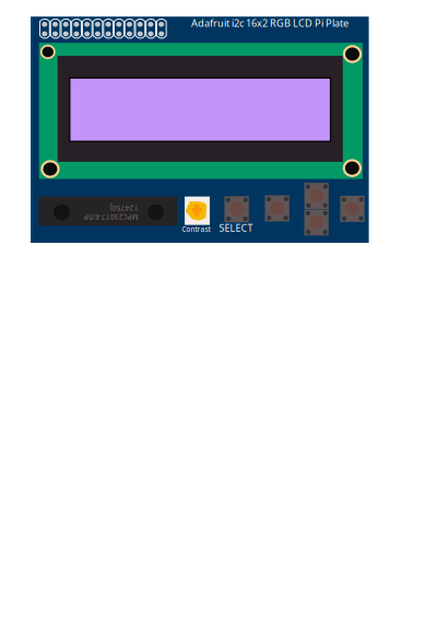Adafruit I2C 16x2 RGB LCD Plate clipart