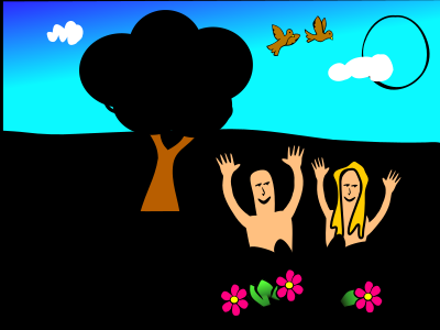 Adam & Eve Happy clipart