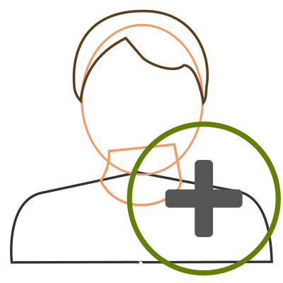 Add contact icon clipart