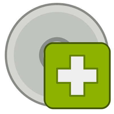 Add files to disk clipart
