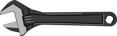 Adjustable spanner clipart
