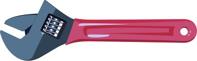 Adjustable spanner by Rones clipart
