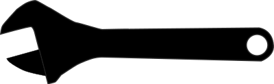 Adjustable spanner silhouette clipart