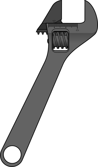 Adjustable wrench clipart