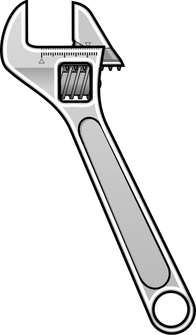 Adjustable wrench - icon style 1 clipart