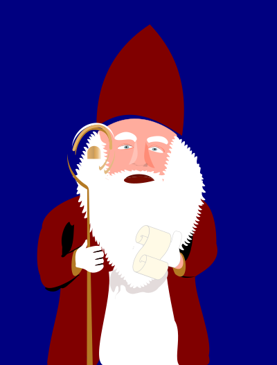 Administrating Sinterklaas clipart