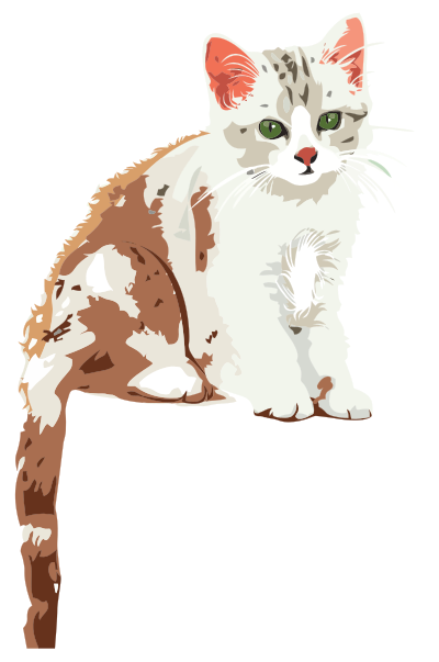 Adorable Stylized Kitten clipart