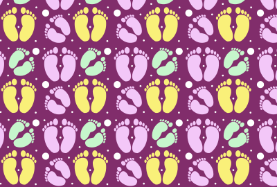 Adult And Child Colorful Feet Pattern clipart