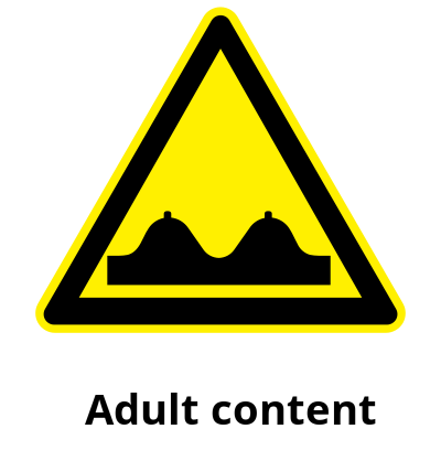 Adult content warning sign clipart