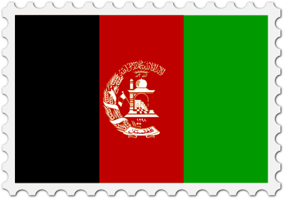 Afghanistan flag stamp clipart