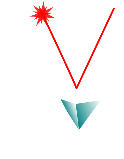 AFM tip with laser and surface clipart