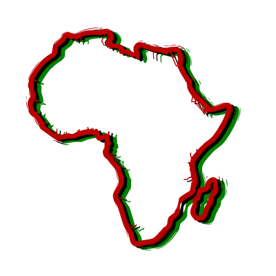 Africa in Pan-African Colours clipart