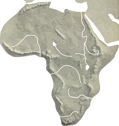 Africa relief map clipart
