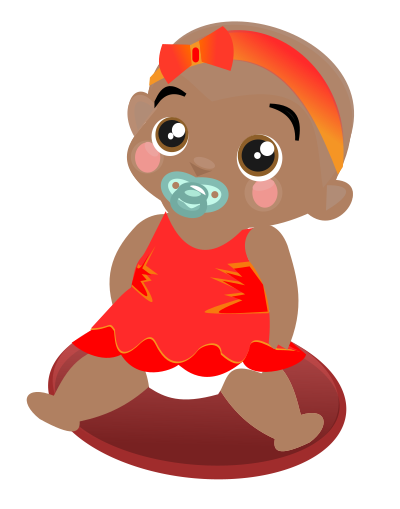African Baby Girl clipart