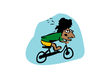 African Biker clipart
