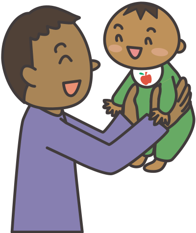 African Father and Baby clipart