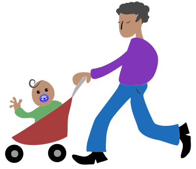 African Father and Son clipart