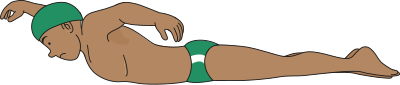 African Kid Swimmer clipart