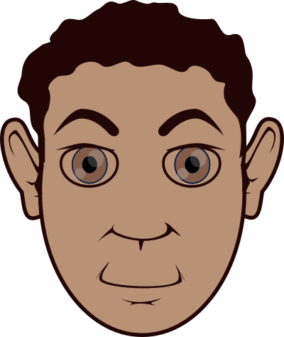 African Kid's Head clipart