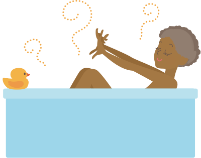 African Lady in a Bath clipart