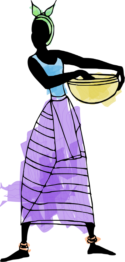 African Lady - Simple Colour Remix clipart