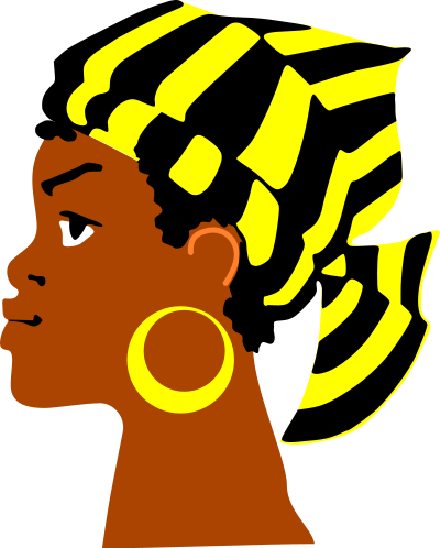 African Lady's Head clipart