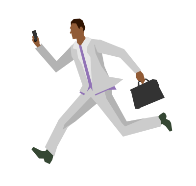 African Man Running clipart
