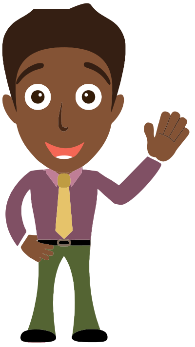 African Man Says Hello clipart