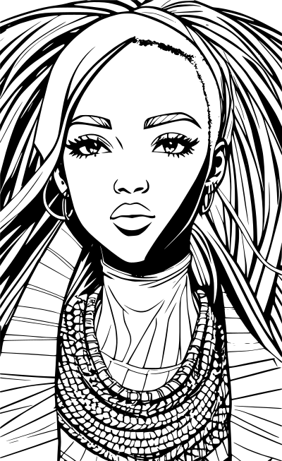 African model clipart