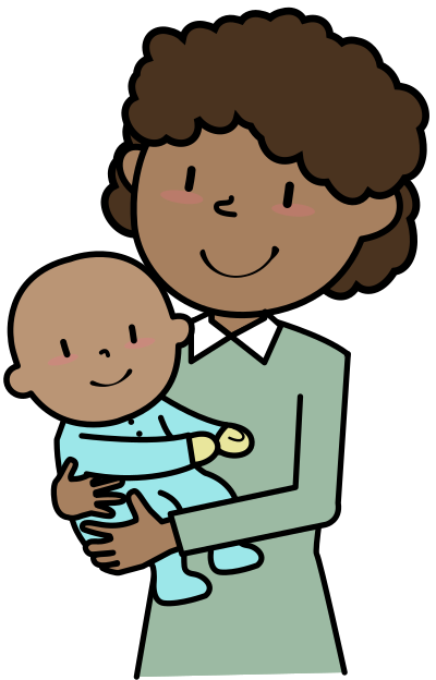 African Mother and Baby clipart