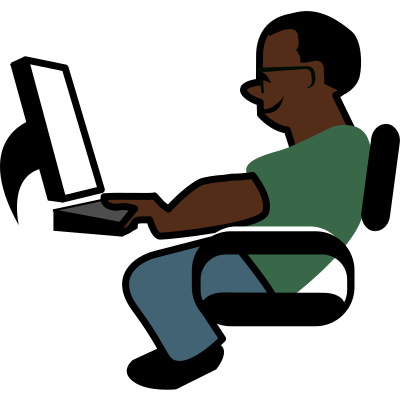 African Programmer clipart
