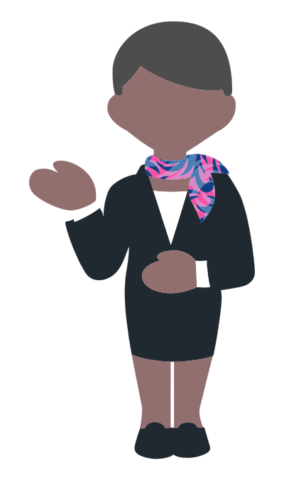 African Stewardess Icon clipart