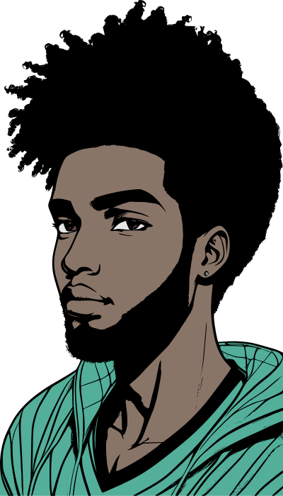 African Student - Colour Remix clipart