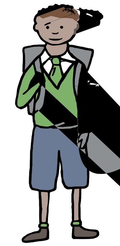African Student in a Uniform clipart