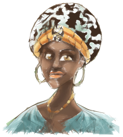 African Woman Illustration Geometric clipart