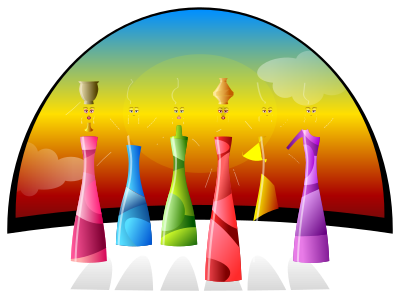 African Women With Vessels clipart