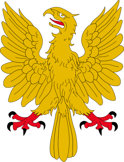 Aguila-explayada-oro-calzada-y-linguada-gules clipart